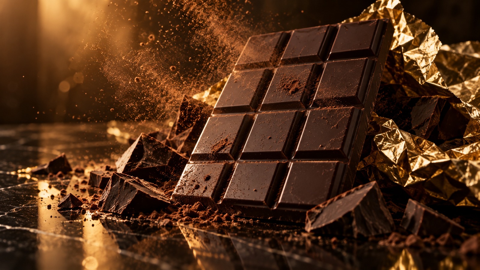 DARK CACAO GOLD SHARDS — Luxury Single-Origin Chocolatier Art